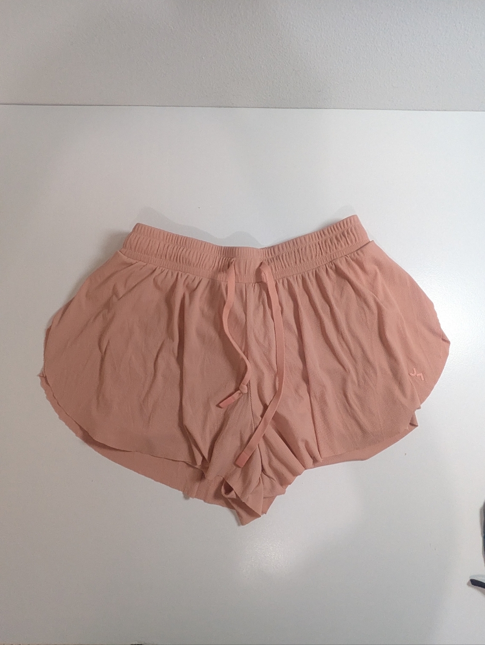 Joy Lab Womy Mid Rise Double Layer Run Shorts Sunset Beach Sz M Gym Running EUC